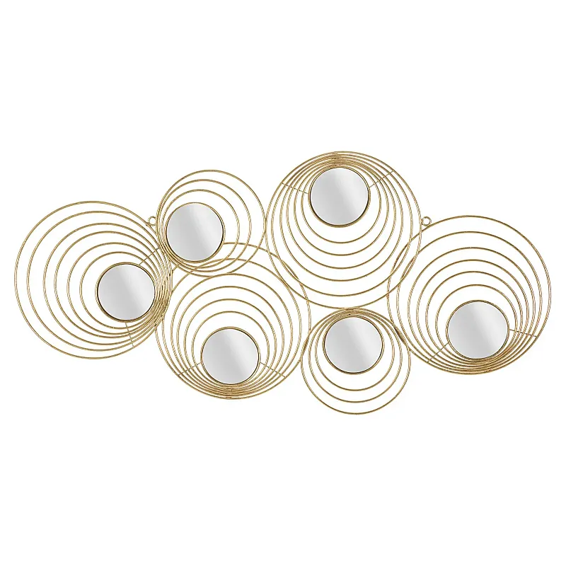 Panou Metalic Decorativ Perete 3D, Rays, Oglinzi, 90*2,5*45Cm - Studiocasa.ro