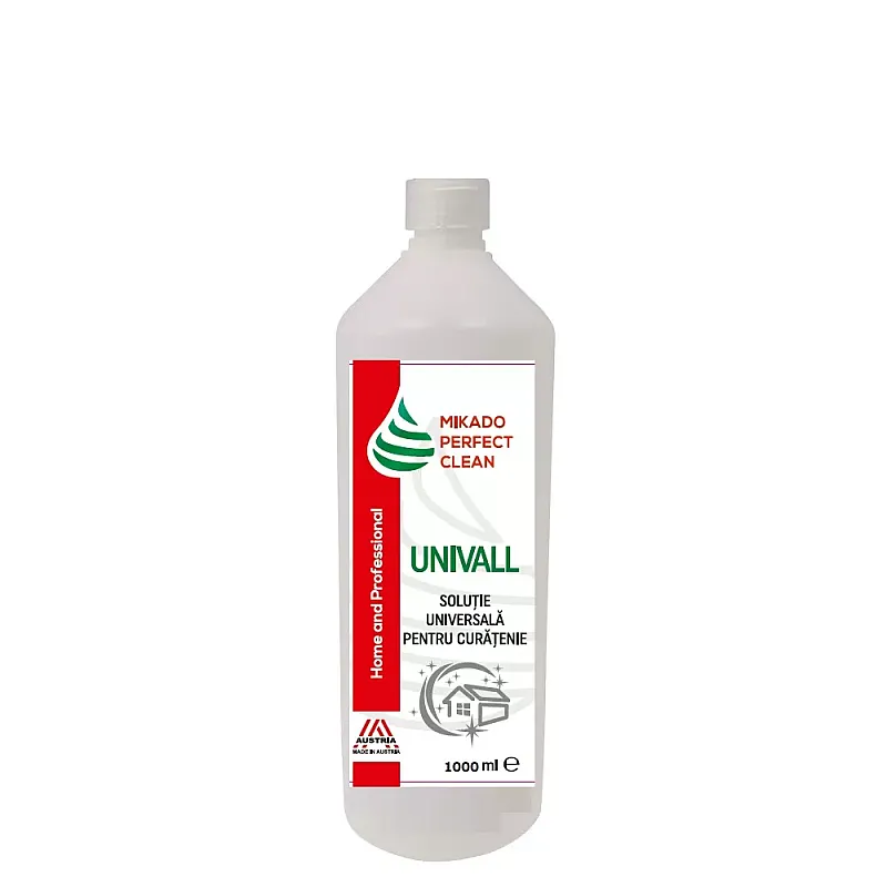 Solutie semiprofesionala universala pentru curatenie, Mikado Perfect Clean UNIVALL, 1 Litru, pentru uz casnic si Horeca - Studiocasa.ro