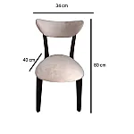 Scaun Elegance Beige - Structura Lemn, Șezut Și Spătar Din Catifea De Înaltă Calitate, 650G/ Mp , Rezistent La Apă - Studiocasa.ro