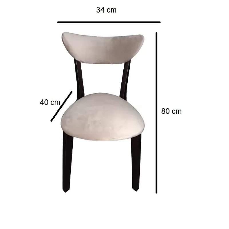 Scaun Elegance Beige - Structura Lemn, Șezut Și Spătar Din Catifea De Înaltă Calitate, 650G/ Mp , Rezistent La Apă - Studiocasa.ro