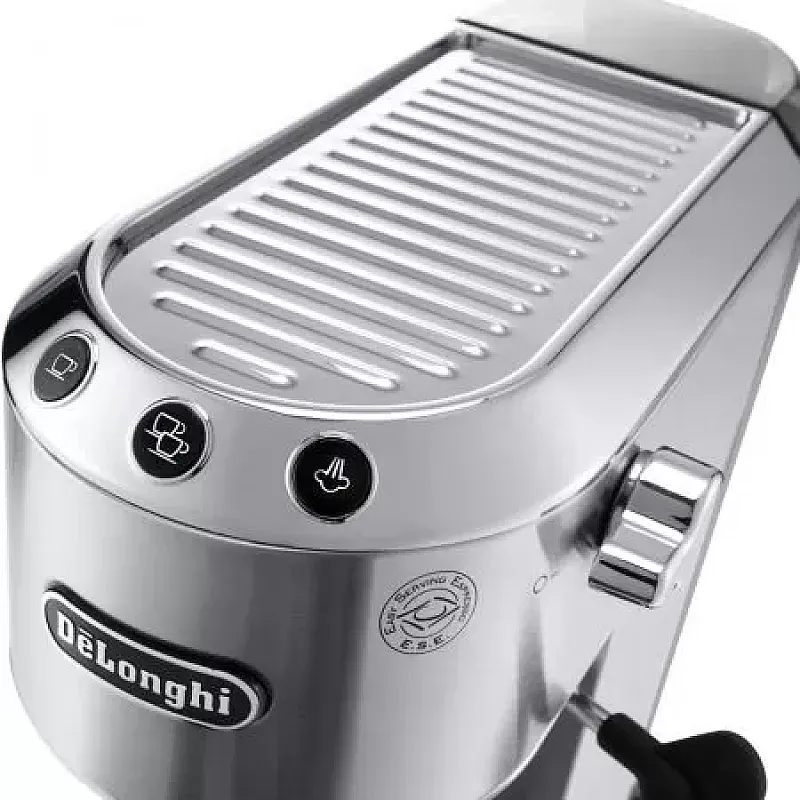 Espressor manual DeLonghi Dedica Style EC 685, 1300 W, 15 Bar, 1.1 l, Slim, Inox - Studiocasa.ro