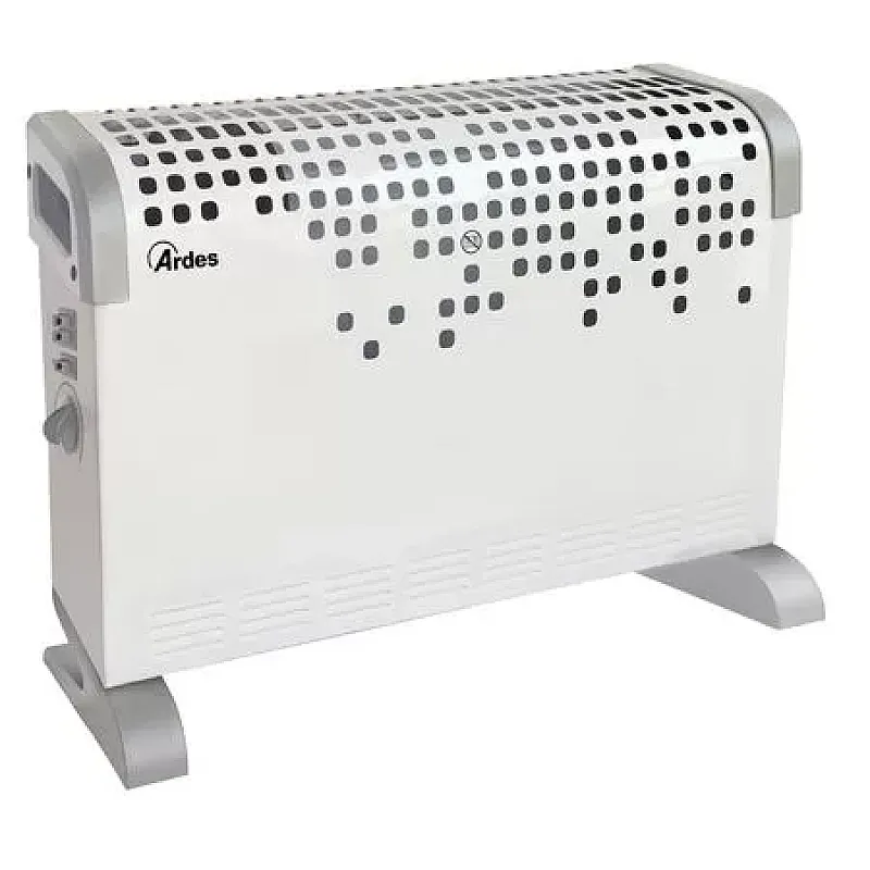 Convector electric de podea Turbo Ardes, 1800 W, AR4C03, 3 trepte de putere, Termostat reglabil, Alb / Gri - Studiocasa.ro