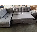 Coltar extensibil LIA Grey LIA92DX Studio Casa, 290 x190 x75 cm, Material textil, 5 locuri, Montaj dreapta, Grey - Studiocasa.ro