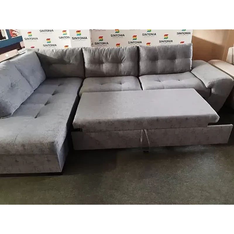 Coltar extensibil LIA Grey LIA92DX Studio Casa, 290 x190 x75 cm, Material textil, 5 locuri, Montaj dreapta, Grey - Studiocasa.ro