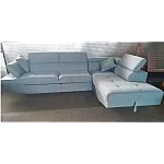 Coltar extensibil PEK Gusto Grey Blue, dreapta,  Studio Casa, 300x200x95 cm  material textil, 5 locuri - Studiocasa.ro