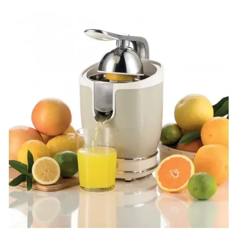 Storcator De Citrice Ariete 0413 Crem/ Bej, Putere 85W, Inox, Cu Maner, Spremiagrumi Vintage - Studiocasa.ro