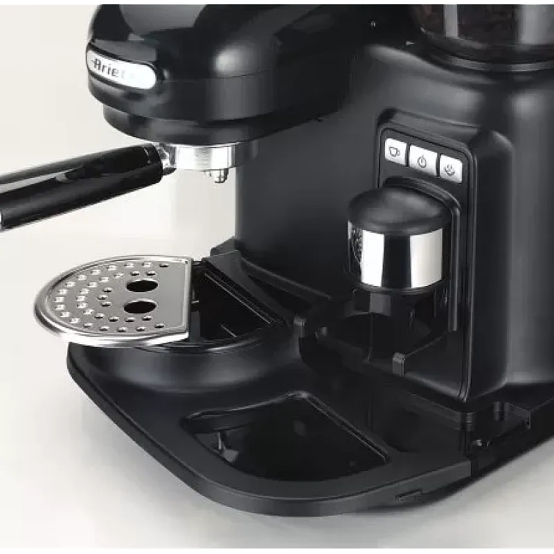 Espressor manual Ariete Moderna, 1318BK Negru, 1080w, Rasnita incorporata, Sistem cappuccino, 15 Bar - Studiocasa.ro