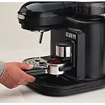 Espressor manual Ariete Moderna, 1318BK Negru, 1080w, Rasnita incorporata, Sistem cappuccino, 15 Bar - Studiocasa.ro