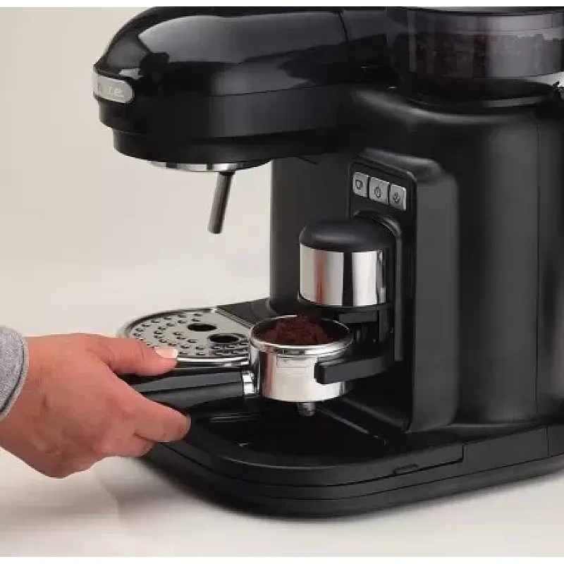 Espressor manual Ariete Moderna, 1318BK Negru, 1080w, Rasnita incorporata, Sistem cappuccino, 15 Bar - Studiocasa.ro