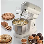 Mixer cu bol Ariete1588CR/BG Vintage, 1000 W, Bol detasabil 5.5 l, 10 viteze + Pulse, Crem/ Beige - Studiocasa.ro