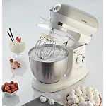 Mixer cu bol Ariete1588CR/BG Vintage, 1000 W, Bol detasabil 5.5 l, 10 viteze + Pulse, Crem/ Beige - Studiocasa.ro