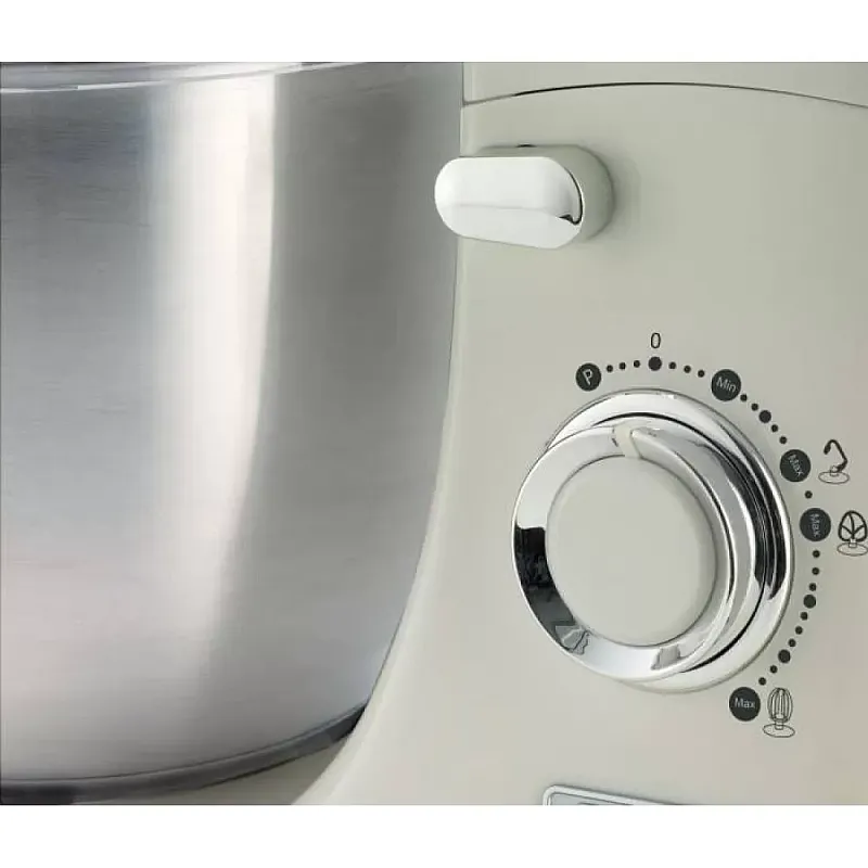 Mixer cu bol Ariete1588CR/BG Vintage, 1000 W, Bol detasabil 5.5 l, 10 viteze + Pulse, Crem/ Beige - Studiocasa.ro