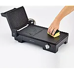 Gratar Electric Ariete 1916 3 In 1, 2200 W, 60X25 Cm, 3 Suprafete De Gatire, Termostat, Placi Antiaderente, Deschidere La 180°, Negru - Studiocasa.ro