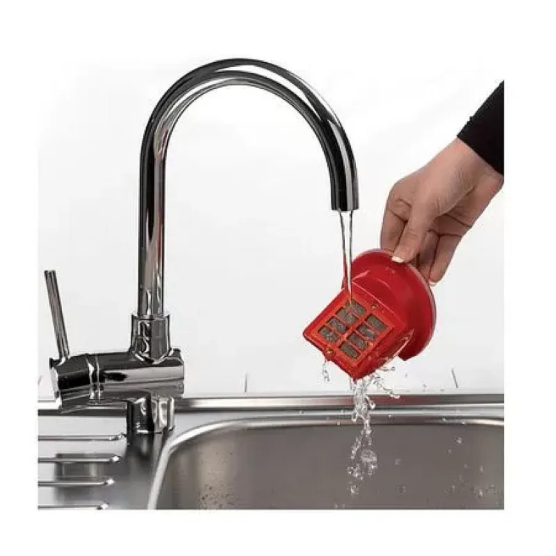 Aspirator de mana, Ariete 2474 Wet & Dry , Fara fir, Fara sac, Aspira si lichide, Negru / Rosu - Studiocasa.ro