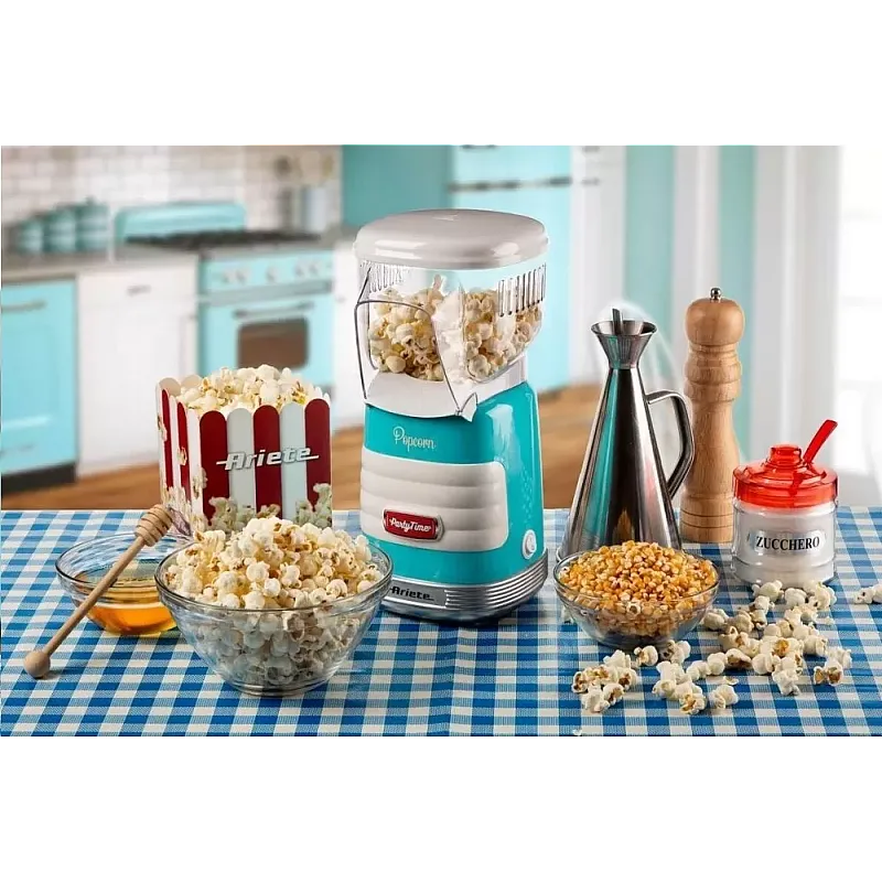 Aparat Popcorn Party Time 2956 Ariete, 1100W, 60 Gr, Blue - Studiocasa.ro