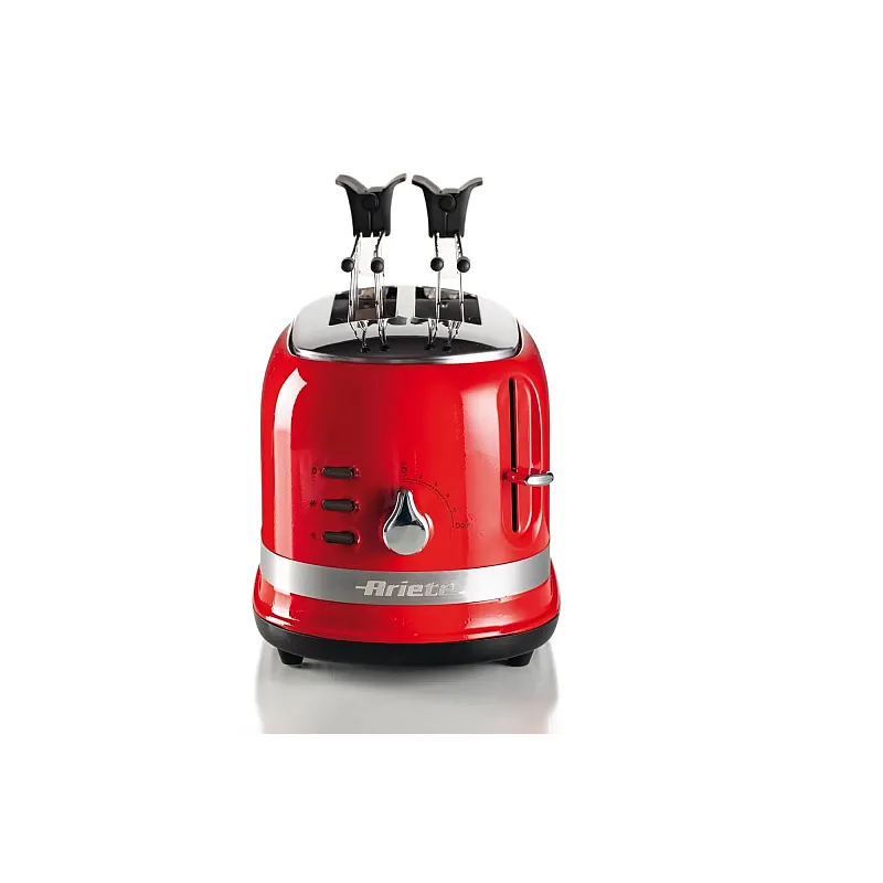 Pachet espressor manual cu rasnita incorporata, cana electrica si prajitor de paine Moderna, Ariete, 1080 W, 15 Bar, Rosu/Negru - Studiocasa.ro