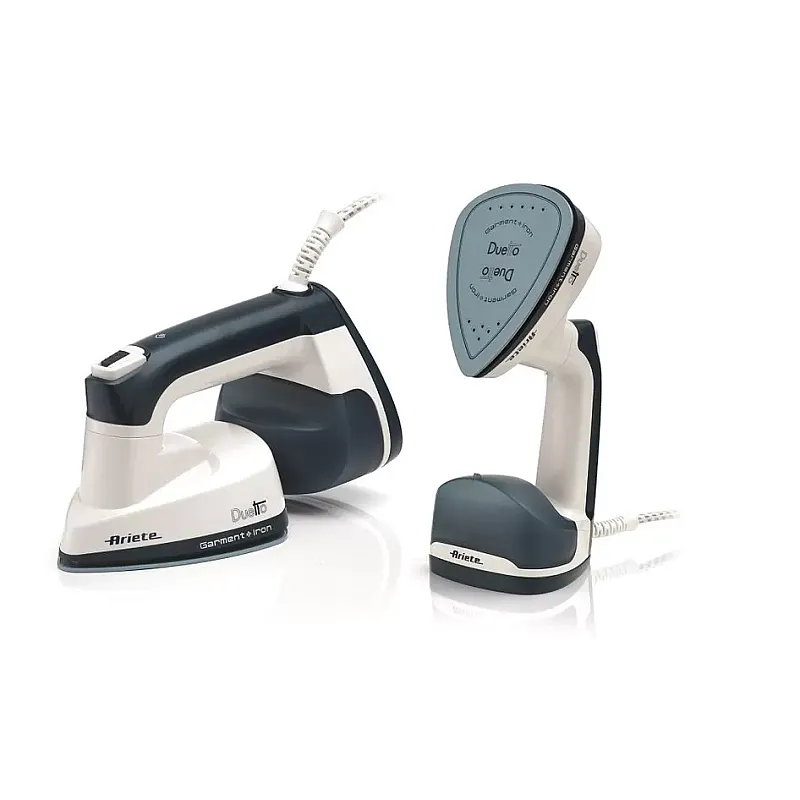 Fier de calcat cu abur vertical Duetto 6246 Alb/Albastru , 1000W, Ariete - Studiocasa.ro