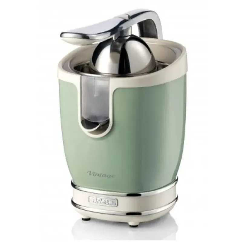 Storcator De Citrice Ariete 0413 Crem/ Verde, Putere 85W, Inox, Cu Maner, Spremiagrumi Vintage - Studiocasa.ro