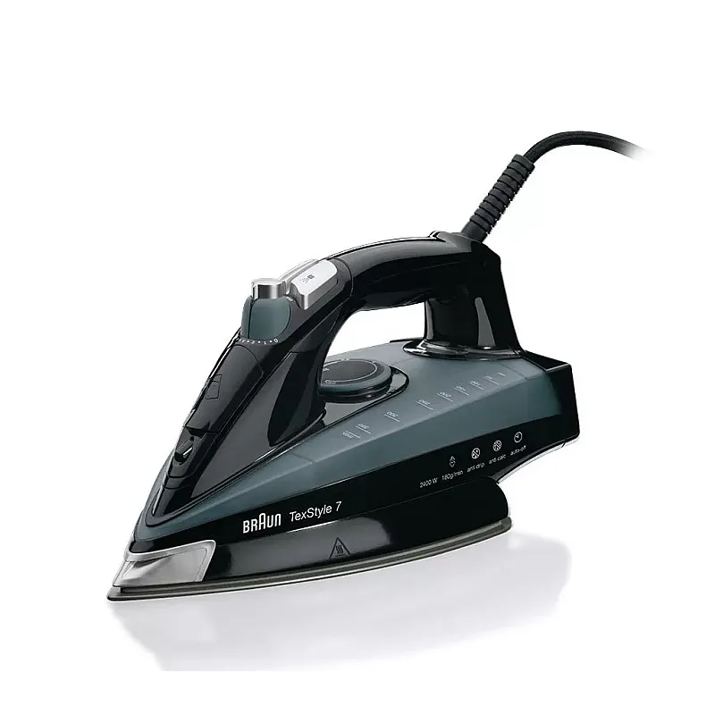 Fier de calcat orizontal Braun Eloxal TS745 A Negru 2400 W - Studiocasa.ro