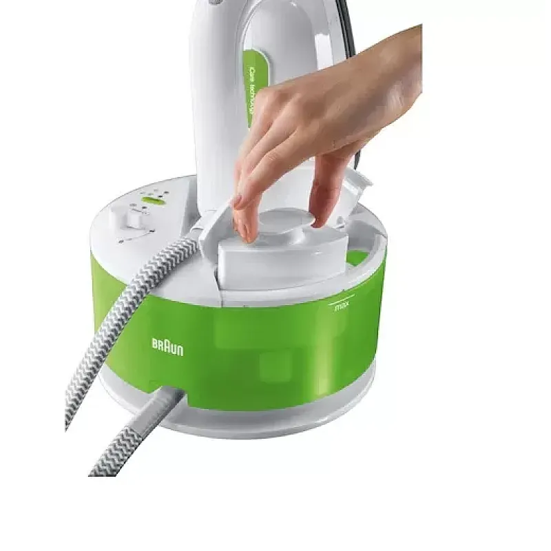 Statie De Calcat Braun Is2055Gr, 2200 W, 5 Bar, 1.3 L, Talpa Eloxal 3D, Alb/Verde, 400 G/M - Studiocasa.ro
