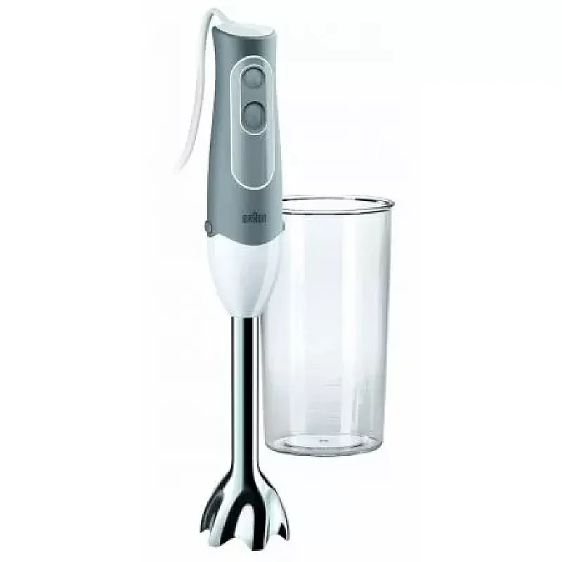 Mixer Vertical Braun Mq 500 Soup, 600 W, 2 Viteze, Alb/Gri - Studiocasa.ro
