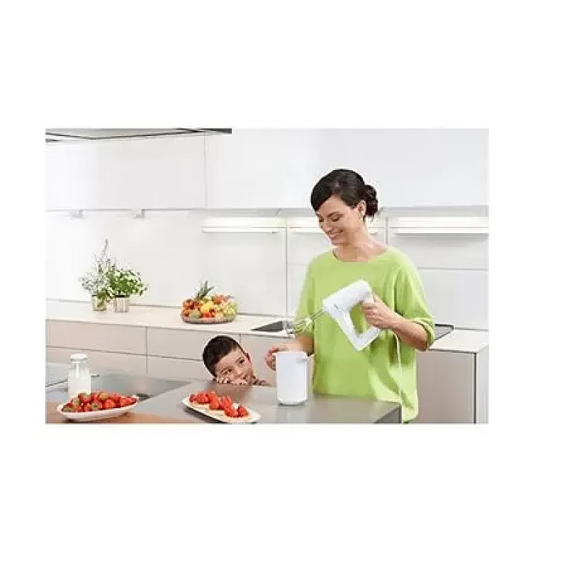 Mixer manual Braun Hm3105, 500 W, 5 Viteze, Pasator, Vas Gradat, Alb - Studiocasa.ro