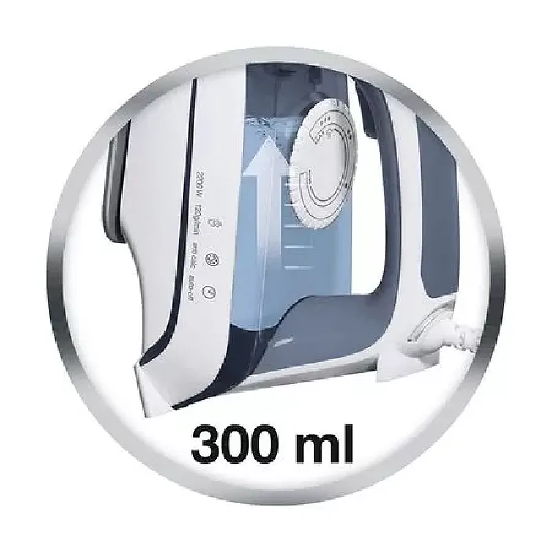 Fier de calcat cu fir Braun Ceramic TS375 Alb/ Albastru 2000 W - Studiocasa.ro