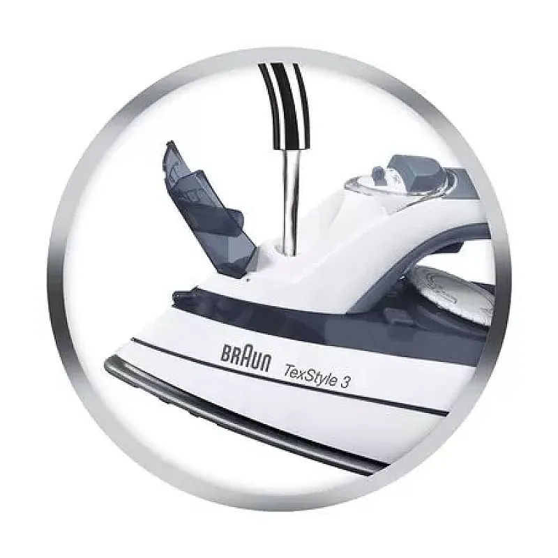 Fier de calcat cu fir Braun Ceramic TS375 Alb/ Albastru 2000 W - Studiocasa.ro