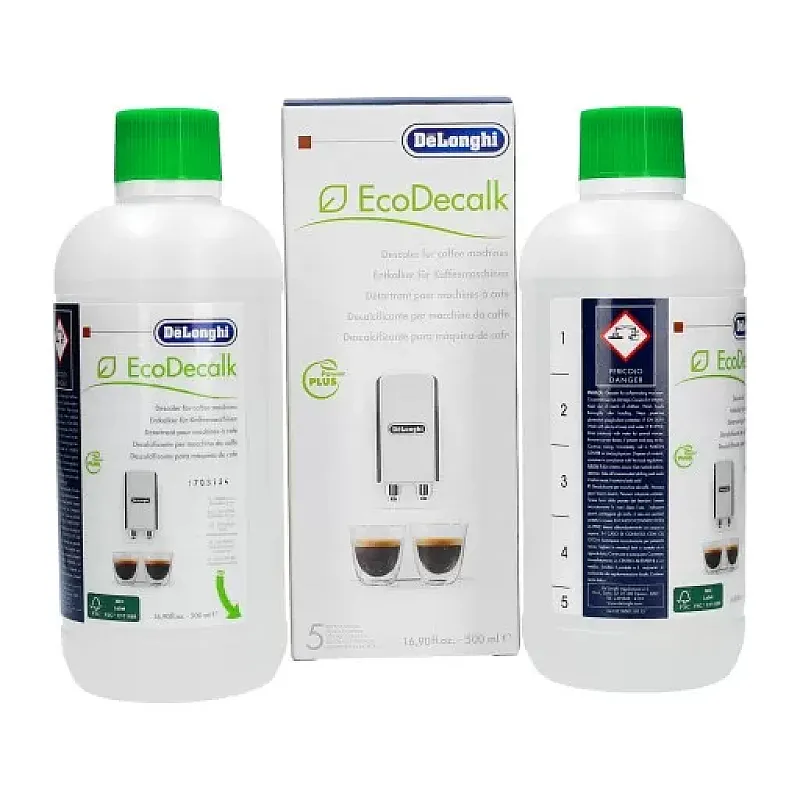 Set 2 Solutii Decalcifiere Pentru Aparatele De Cafea Delonghi, 500 Ml, 5 Decalcifieri - Studiocasa.ro