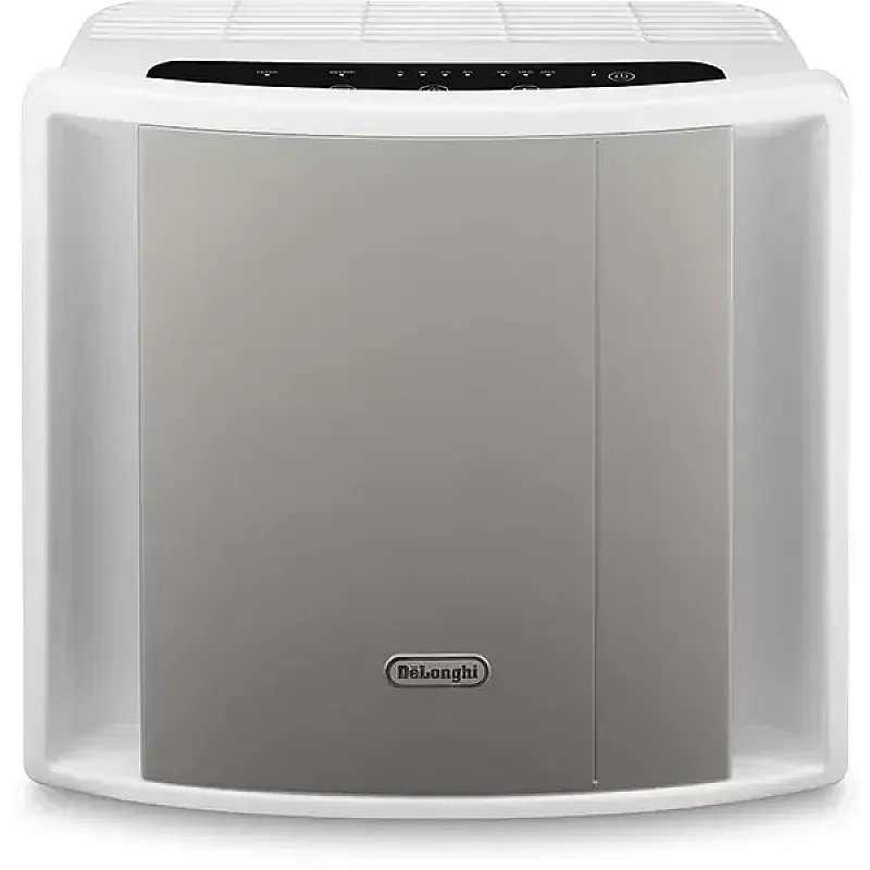Purificator aer DELONGHI AC100, 3 trepte viteza, Hepa+Carbon, alb-gri - Studiocasa.ro