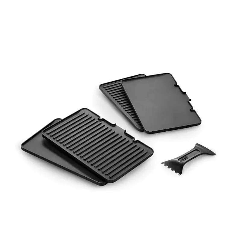 Gratar Electric Delonghi Cgh1020D, 1800 W, 6 Programe, Display Led, Termostat, Placi Detasabile, Inox - Studiocasa.ro