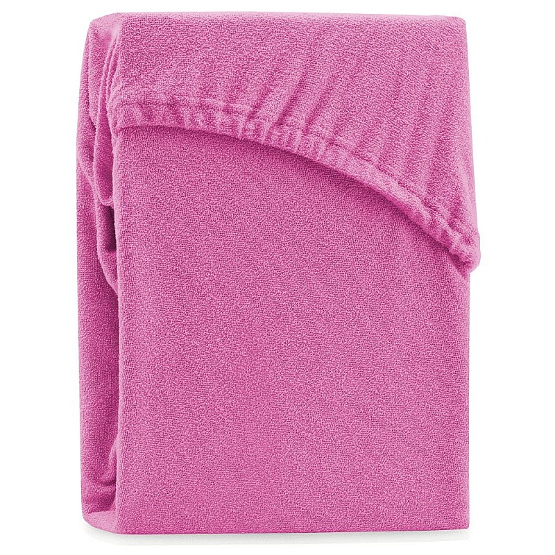 Cearceaf De Pat Cu Elastic 160*200+25 Cm  Yuny  Mally Home – 100%Bbc - Fucsia - Studiocasa.ro