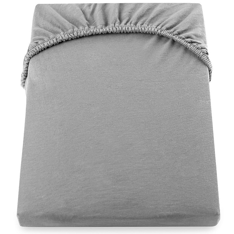 Cearceaf De Pat Cu Elastic 160*200+25 Cm  Yuny  Mally Home – 100%Bbc - Gri - Studiocasa.ro