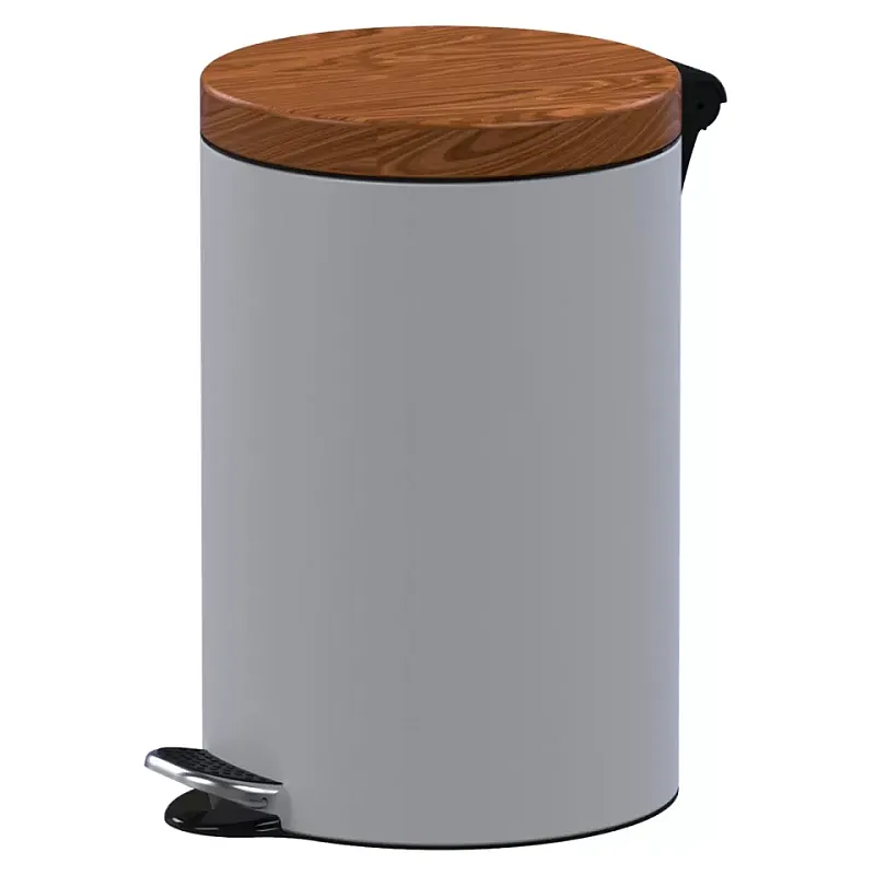 Cos Menajer de Gunoi Cu Pedala , Metal 20L Alb / Design Wood,  Studio Casa - Studiocasa.ro
