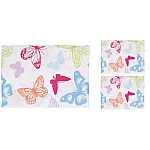 Set - Cearceaf De Pat Cu Elastic 180*200+25Cm, Studio Casa ,Butterfly, Bumbac + Set 2 Fete Perna 45*45Cm Studio Casa, Butterfly, Bumbac - Studiocasa.ro