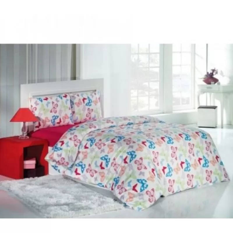 Set 2 piese fete perna 45x45 cm Studio Casa Butterfly Bumbac - Studiocasa.ro