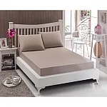 Pachet De 2 Set-Uri De 3 Piese Yuny Mally Home, 100% Bumbac, Cearceaf Pat Dublu Cu Elastic 160X200 Cm Si Doua Fete De Perna 50X70Cm Orange+ Bej - Studiocasa.ro