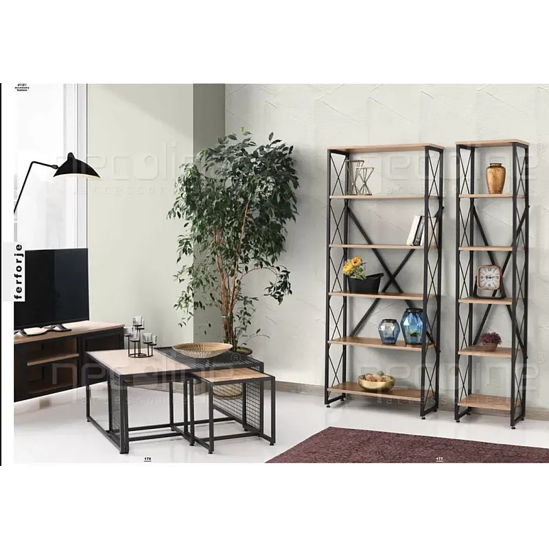 Etajera Stil 40 Wood&Iron  Design Studio Casa - Studiocasa.ro