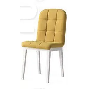 Scaun Elite Lux Smart Living Studio Casa Cu Spatar Tapitat , Cadru Lemn Alb +Material Textil Glaben