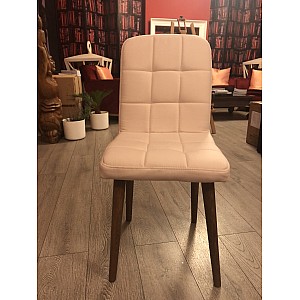 Scaun Retro Smart Living Studio Casa Tapitat Cadru Lemn Natur +Textil Crem