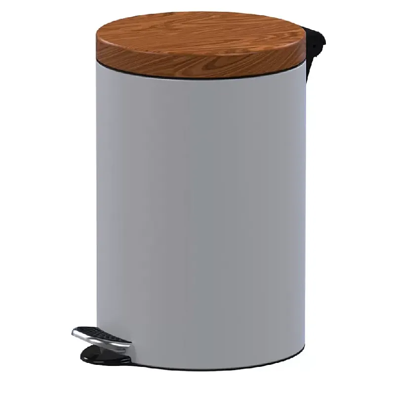 Cos Menajer De Gunoi Cu Pedala, Metal, 12L Alb / Design Wood, Studio Casa - Studiocasa.ro