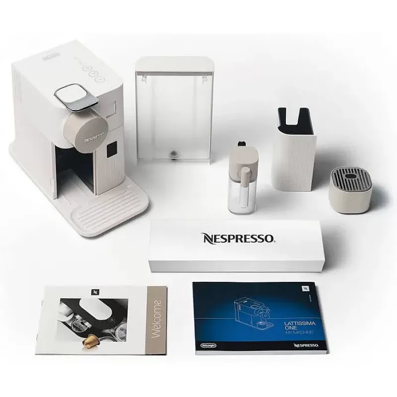 Espressor Nespresso EN510.W Lattissima One Evolution, 19 bar, 1450 W, Alb - Studiocasa.ro