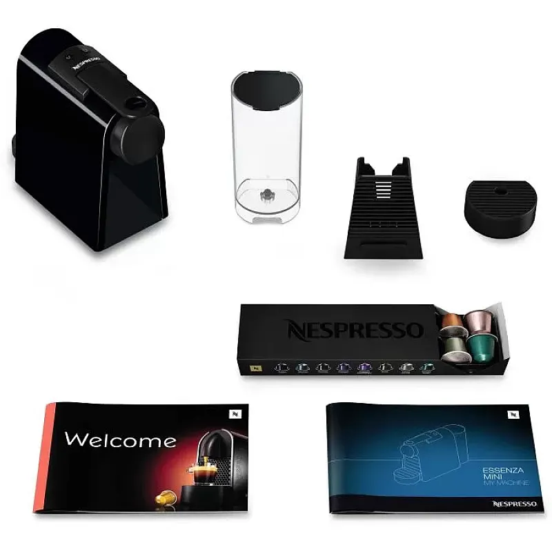 Espressor Nespresso En85.B Essenza Mini, 19 Bar,  1150 W, 0.6 L, Negru - Studiocasa.ro