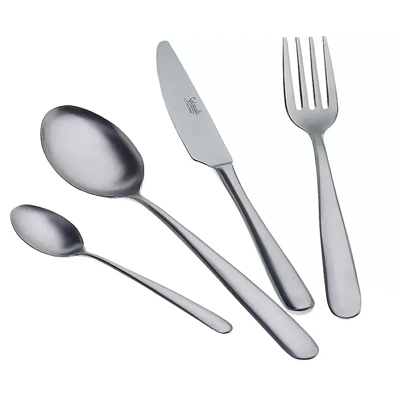 Set Tacamuri 24 Piese Inox 18/10 - Galileo Ice - Grosime 3Mm / Efect Ice. Cutie Panoramica Cadou, Salvinelli - Studiocasa.ro