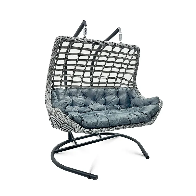 Balansoar suspendat dublu, design modern, confort suprem – Ideal pentru relaxare în grădină sau pe terasă - Studiocasa.ro