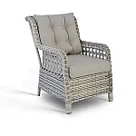 Set 6 piese mobilier de Terasa/Gradina cu perne, Masa, Canapea, Fotolii, Tabureti ,7 locuri , Gri - Studiocasa.ro