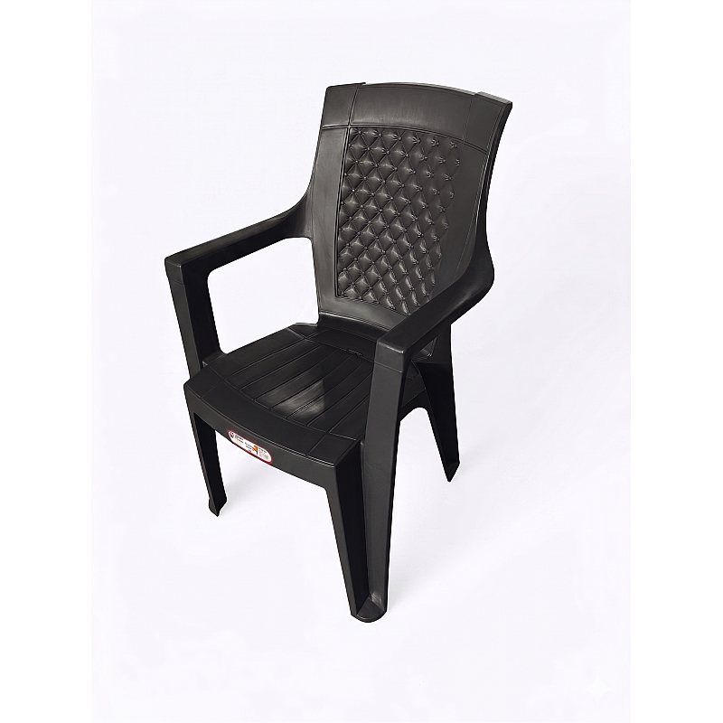 Set 4 Scaune de Gradina, Terasa, Fabricate din Plastic, Efes Old , Culoare Antracit, Greutatea maxima 130 Kg - Studiocasa.ro