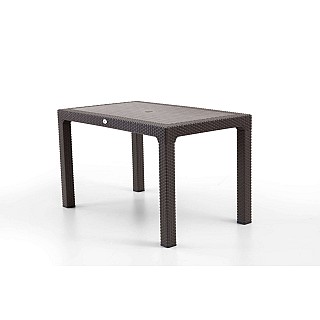Masa terasa/gradina, Maro, 75x125x77 cm, plastic, aspect ratan
