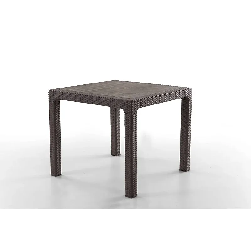 Masa terasa/gradina, Maro, 90x90x77 cm, aspect ratan, plastic - Studiocasa.ro