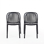 Set 2 Scaune Soho, Gradina, Terasa, Culoare Antracit, Greutatea maxima 120 Kg - Studiocasa.ro